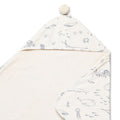 hooded towel life aquatic in blues pattern