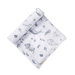 Organic Cotton Muslin Swaddle - Life Aquatic