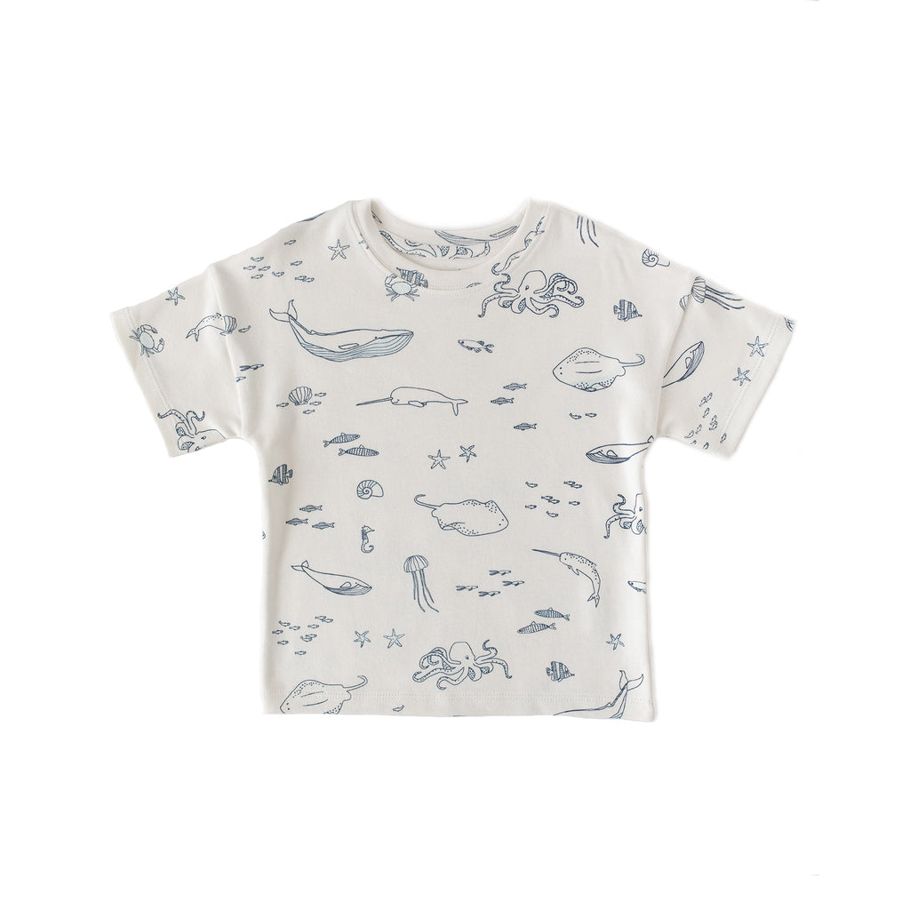 dropped shoulder short sleeve t shirt life aquatic
