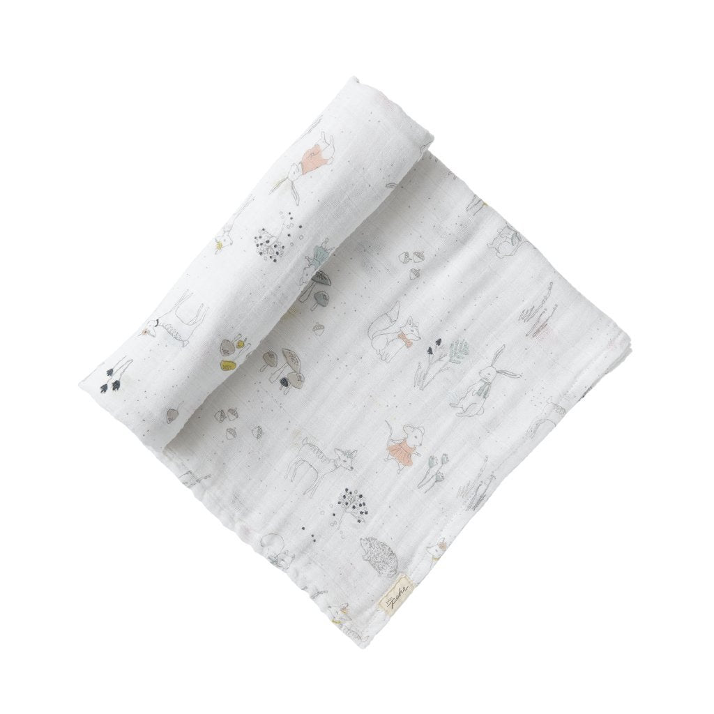 Organic Cotton Muslin Swaddle - Magical Forest