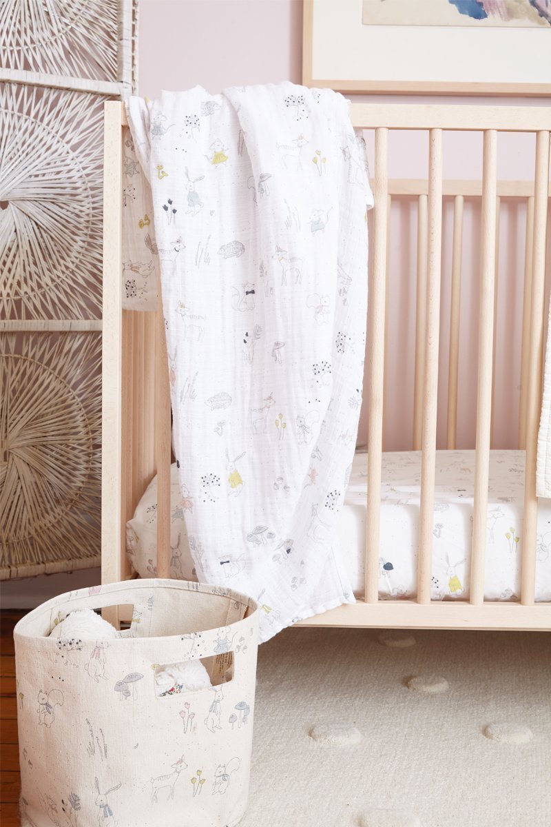Organic Cotton Muslin Swaddle - Magical Forest
