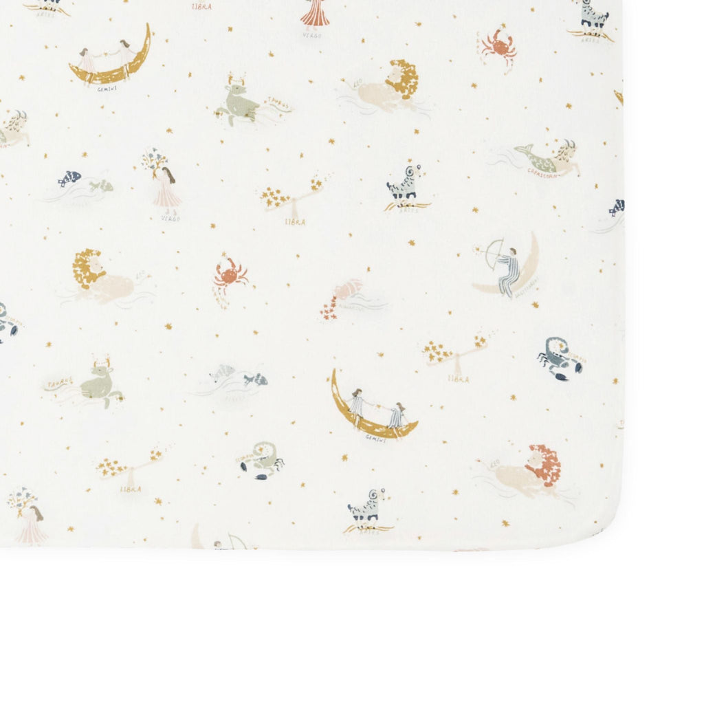 crib sheet zodiac in multi pattern
