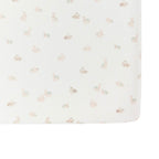 crib sheet hoppy bunny in blues pattern