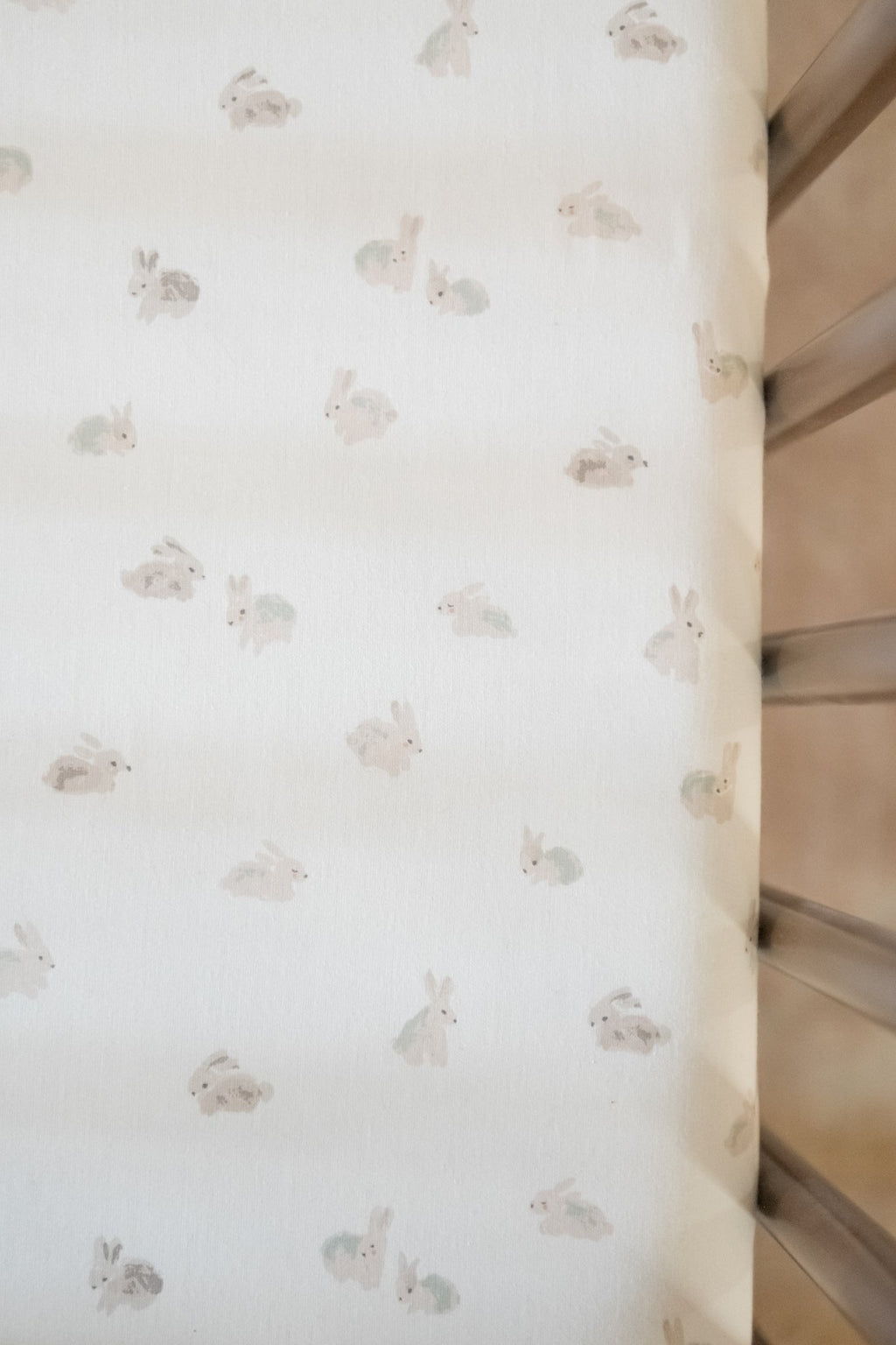 crib sheet hoppy bunny