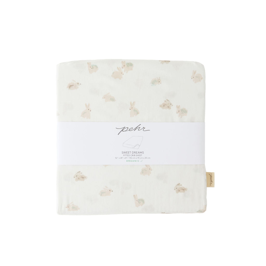 crib sheet hoppy bunny