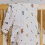 Organic Cotton Muslin Swaddle - Rush Hour