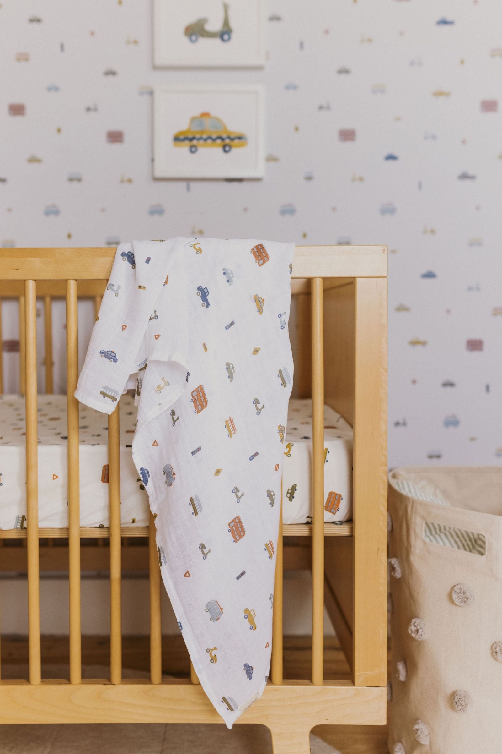 Organic Cotton Muslin Swaddle - Rush Hour