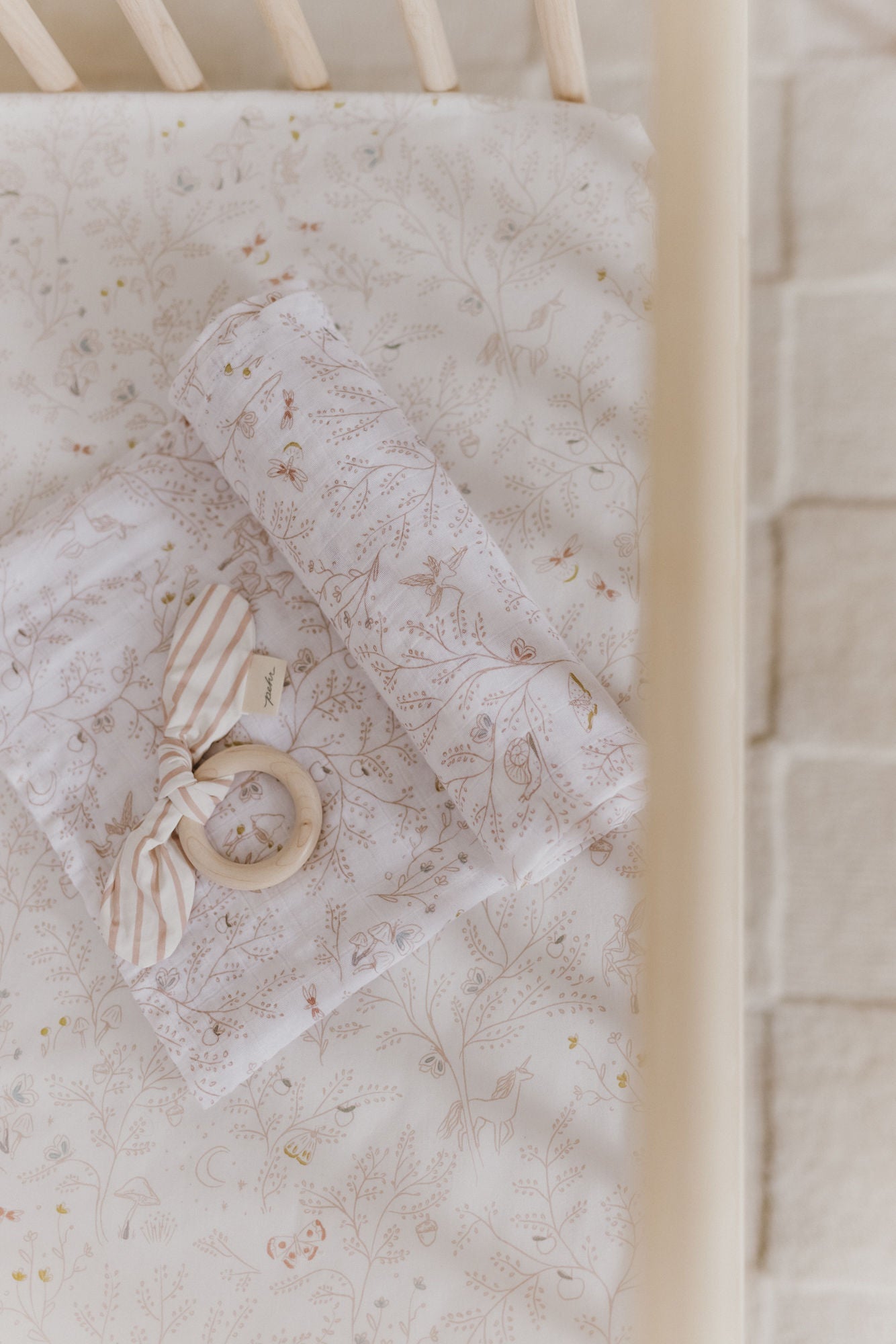 Organic Cotton Muslin Swaddle - Secret Garden
