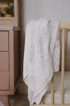 organic cotton muslin swaddle secret garden