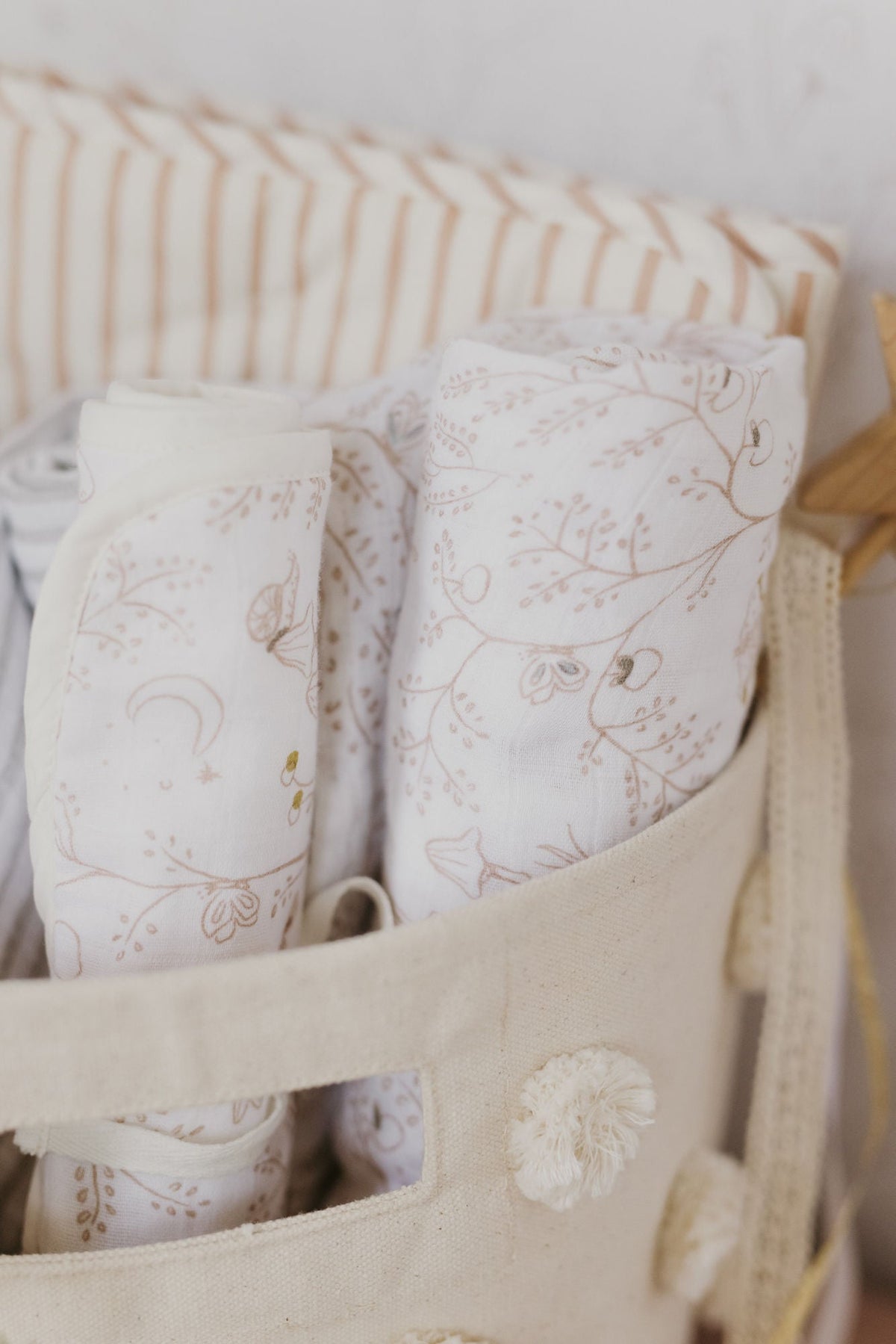 organic cotton muslin swaddle secret garden