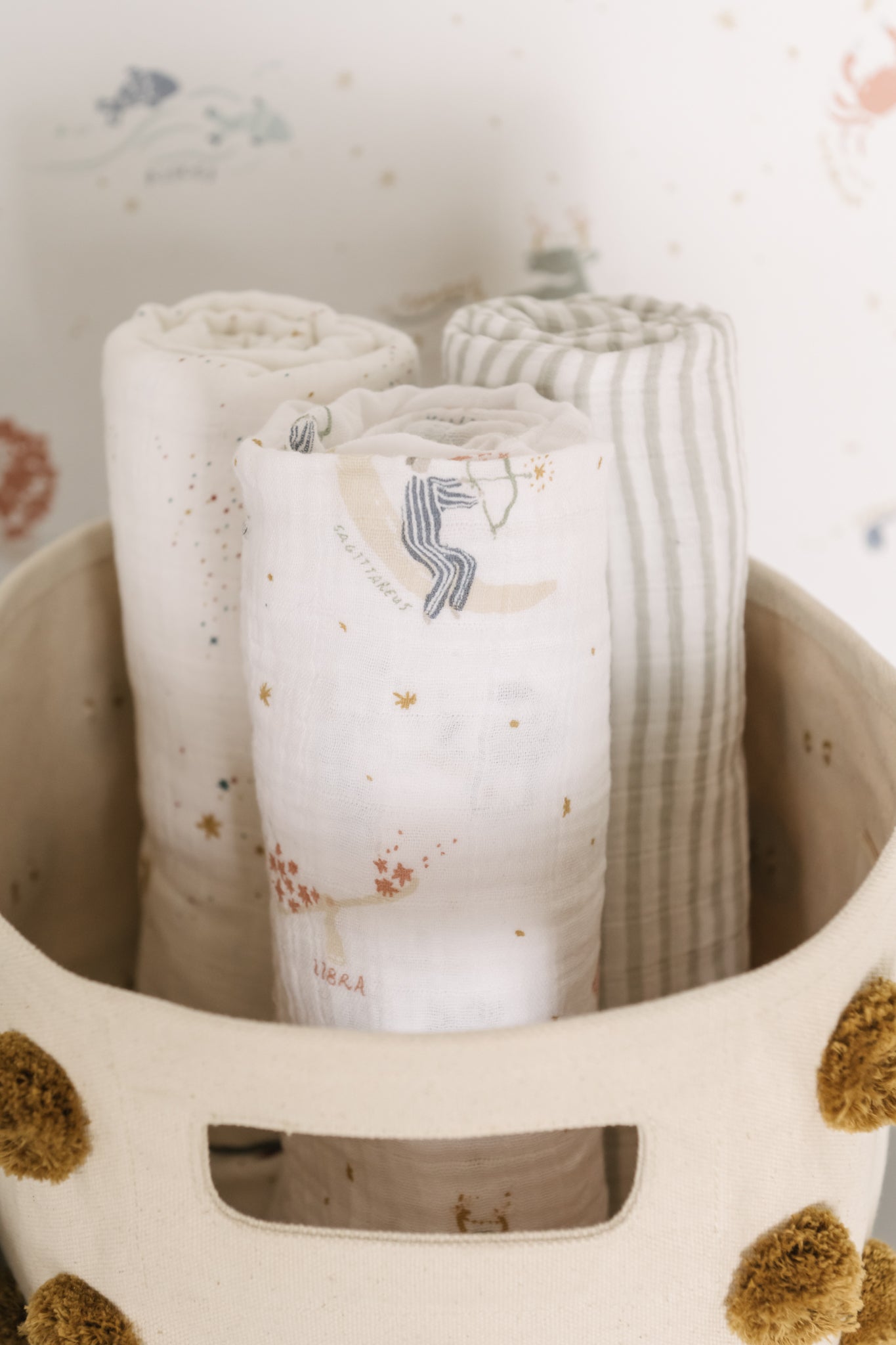 Organic Cotton Muslin Swaddle - Zodiac