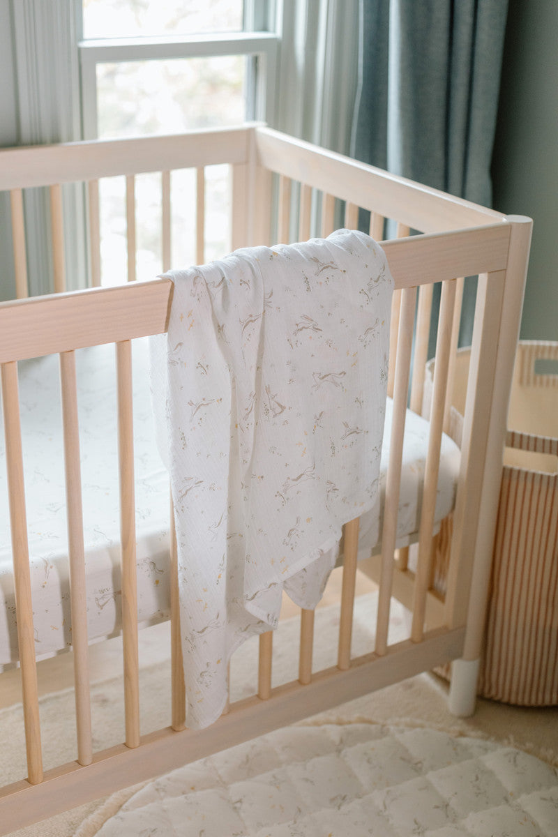 Organic Cotton Muslin Swaddle - Field of Dreams