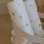 Organic Cotton Muslin Swaddle - Flower Patch