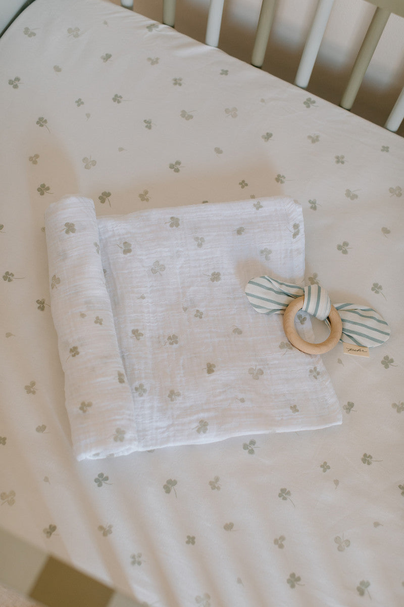 Organic Cotton Muslin Swaddle - Flower Patch