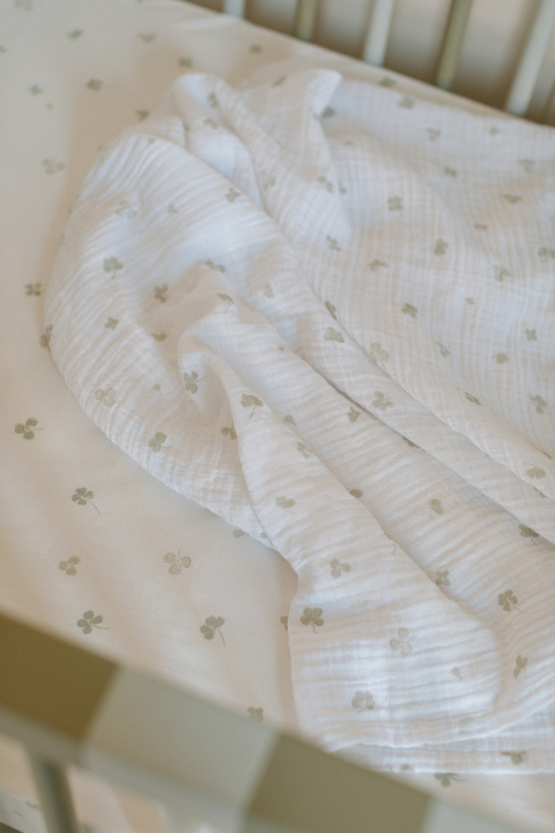 Organic Cotton Muslin Swaddle - Flower Patch