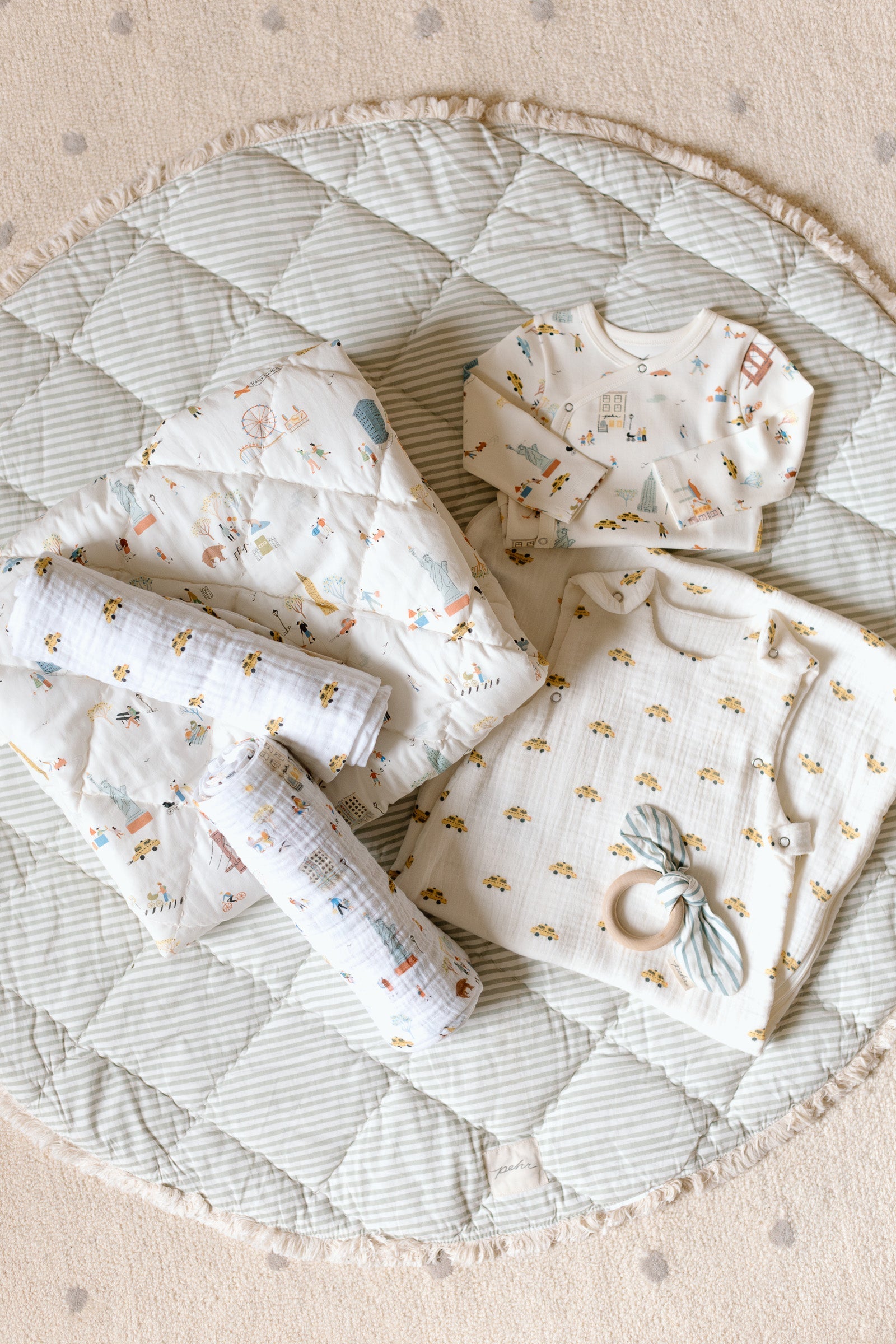 Organic Cotton Muslin Swaddle - Explore New York
