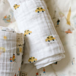 Organic Cotton Muslin Swaddle - New York Minute