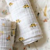 Organic Cotton Muslin Swaddle - New York Minute