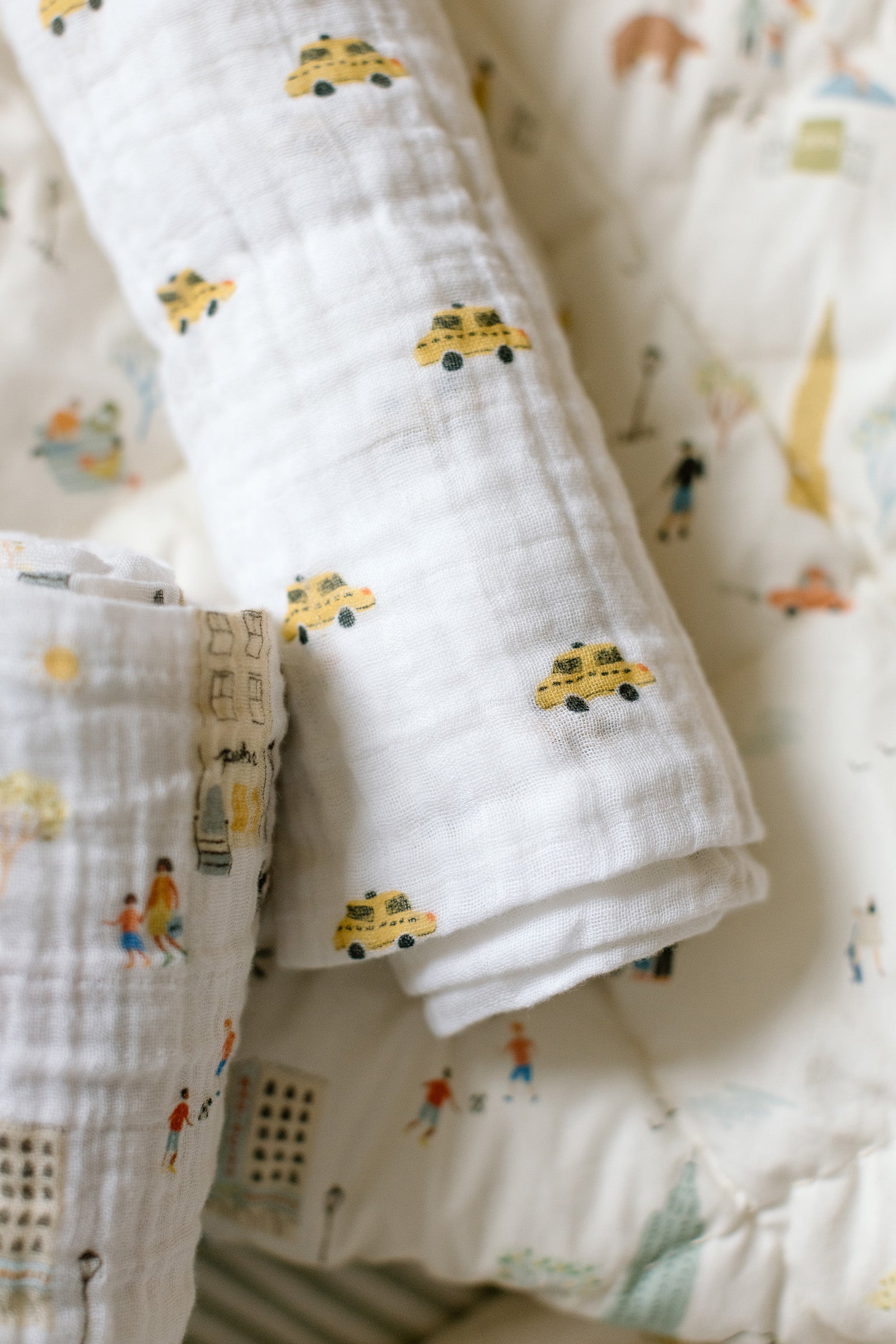 Organic Cotton Muslin Swaddle - New York Minute