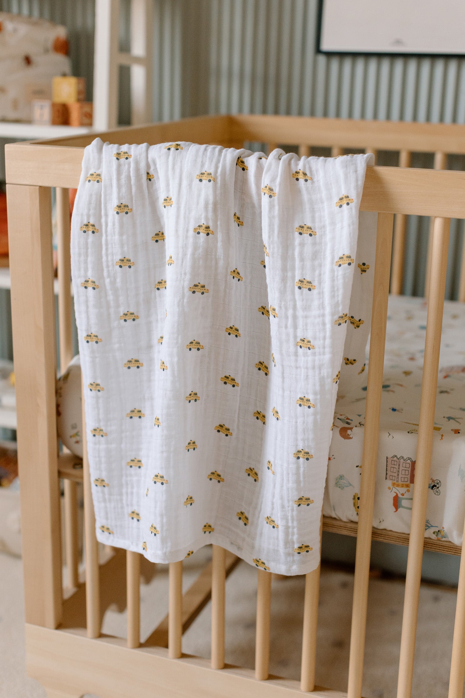 Organic Cotton Muslin Swaddle - New York Minute