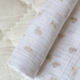 Organic Cotton Muslin Swaddle - Hoppy Bunny