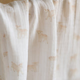 Organic Cotton Muslin Swaddle - Dear Lamb