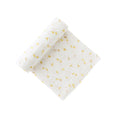 organic cotton muslin swaddle cheerful chick in yellows pattern
