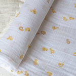 Organic Cotton Muslin Swaddle - Cheerful Chick