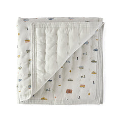 quilted chambray blanket rush hour in multi pattern