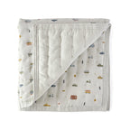quilted chambray blanket rush hour in multi pattern