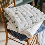 Quilted Chambray Blanket - Rush Hour