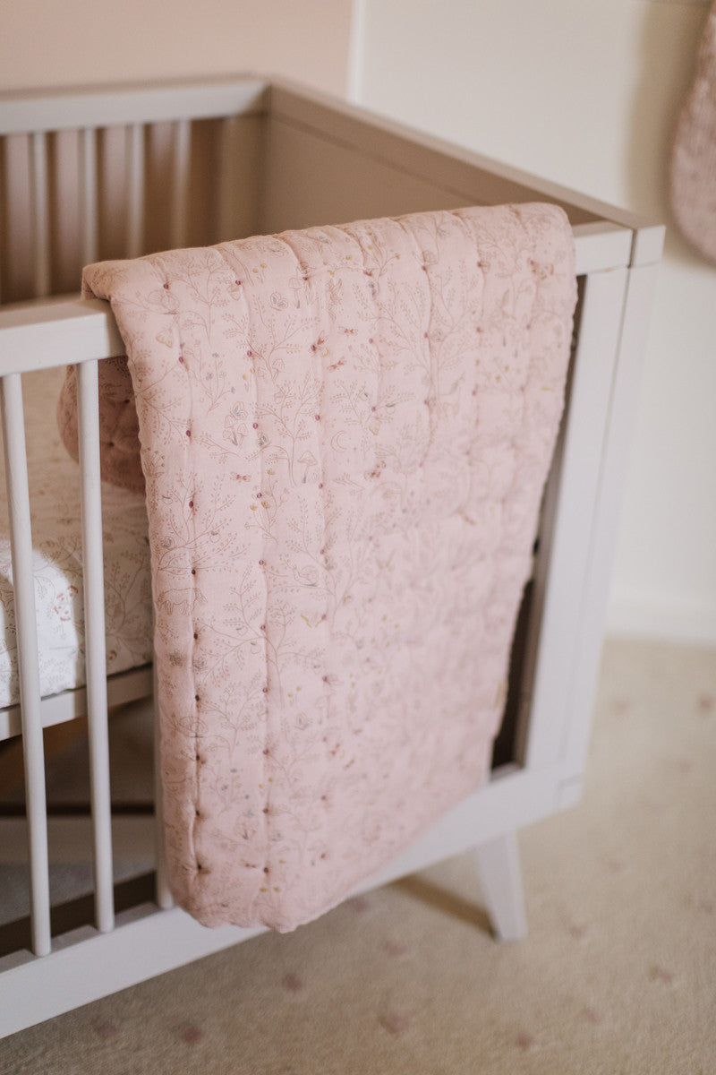 Quilted Chambray Blanket - Secret Garden