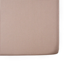 gingham crib sheet thistle in pinks pattern