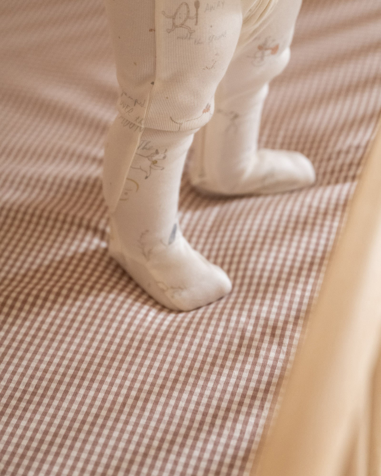 Gingham Crib Sheet - Thistle