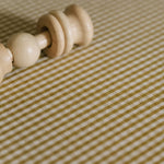 Gingham Crib Sheet - Dijon