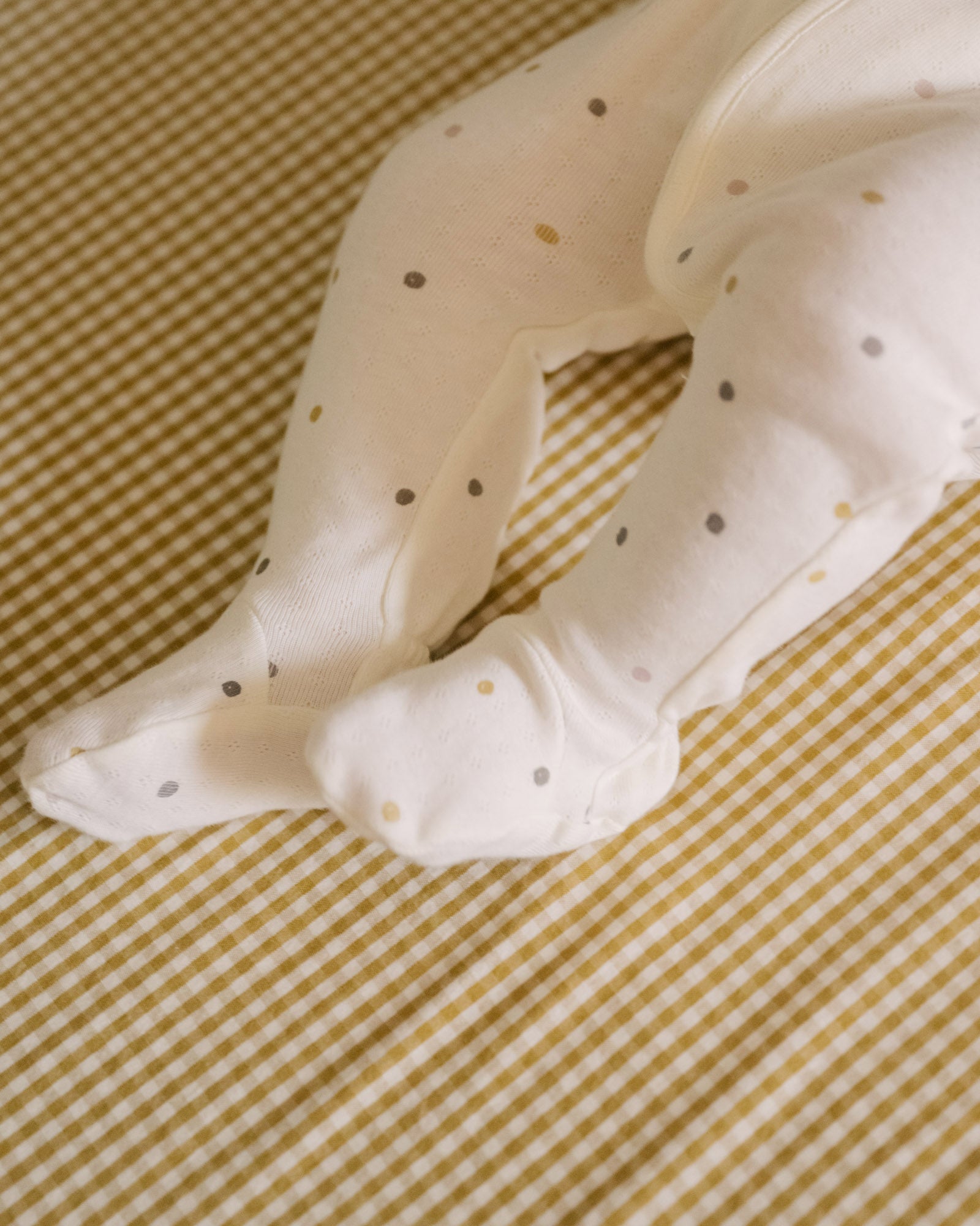 Gingham Crib Sheet - Dijon