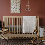 Gingham Crib Sheet - Indigo