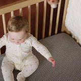 Gingham Crib Sheet - Indigo