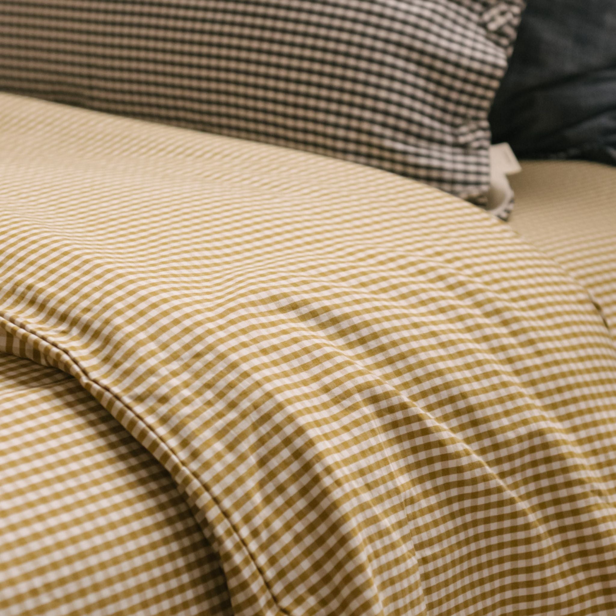 Gingham Duvet Cover - Dijon