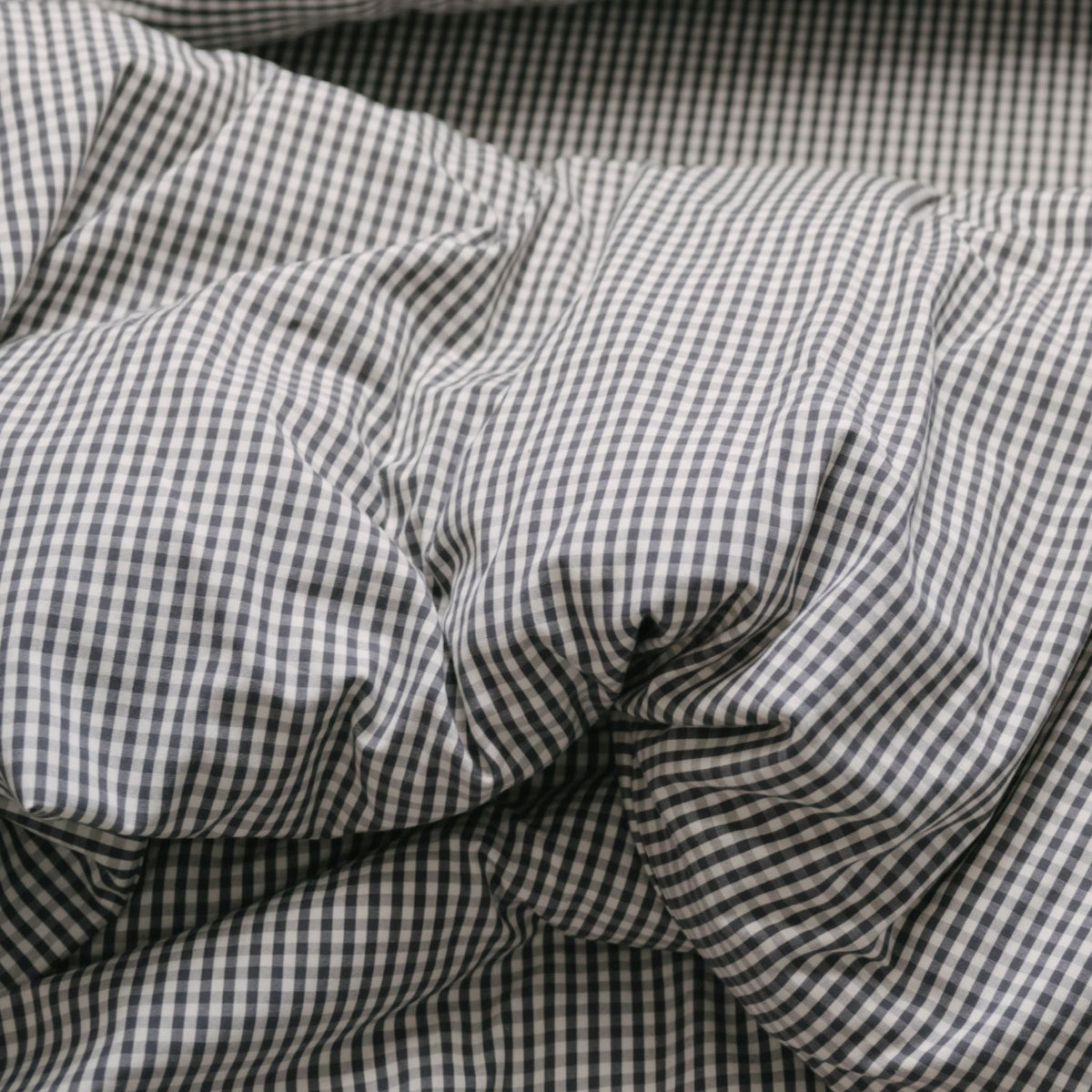 gingham duvet cover indigo