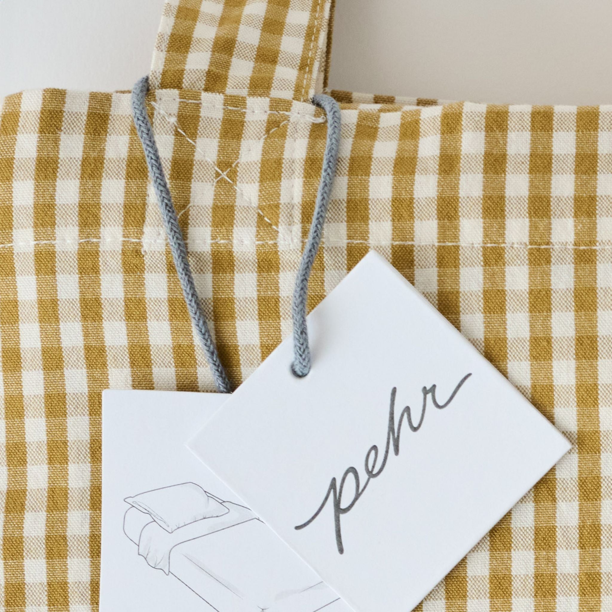 Gingham Kids Bedding Sheet Set - Dijon