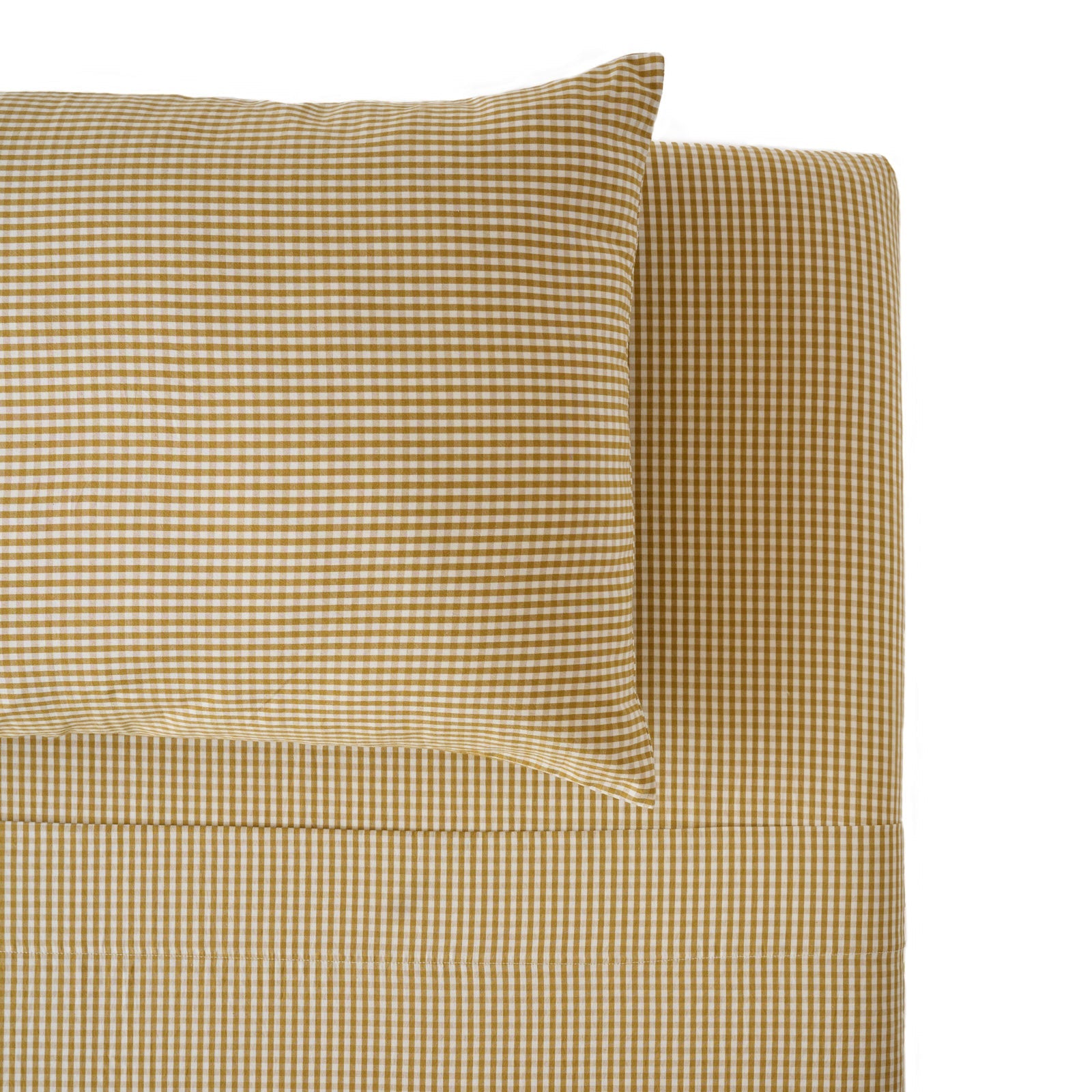 Gingham Kids Bedding Sheet Set - Dijon