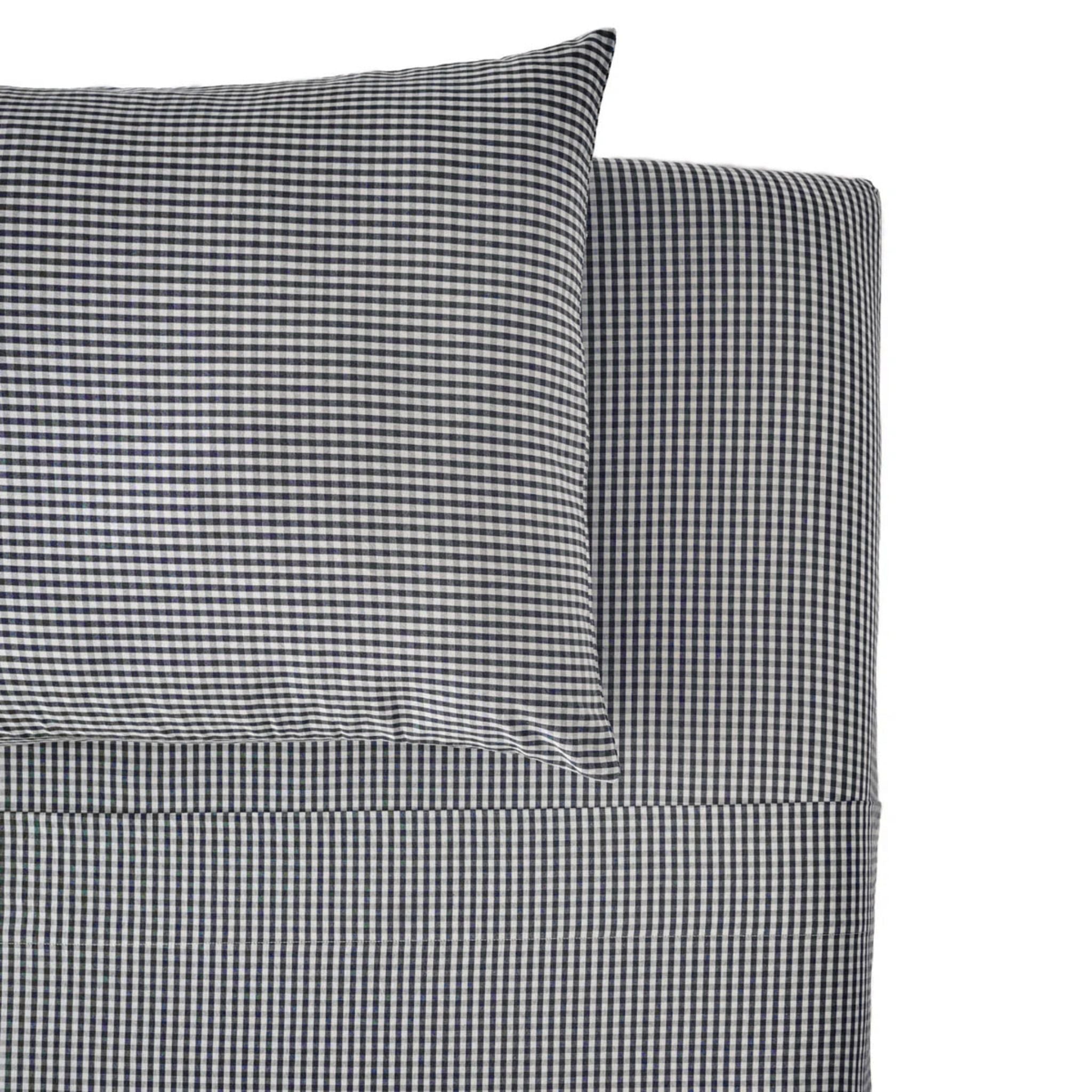kids gingham kids bedding sheet set indigo in blues pattern