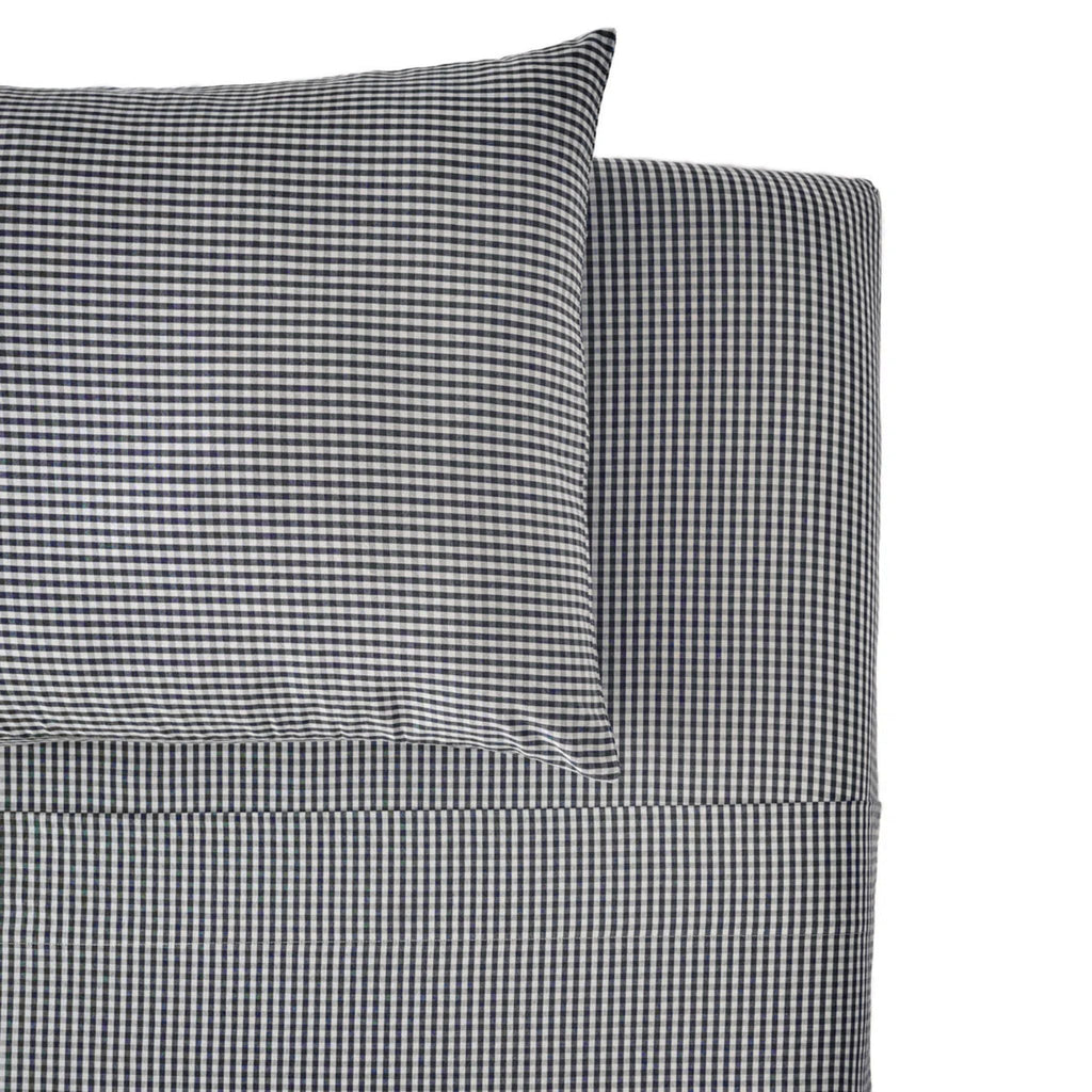 kids gingham kids bedding sheet set indigo in blues pattern