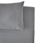 kids gingham kids bedding sheet set indigo in blues pattern