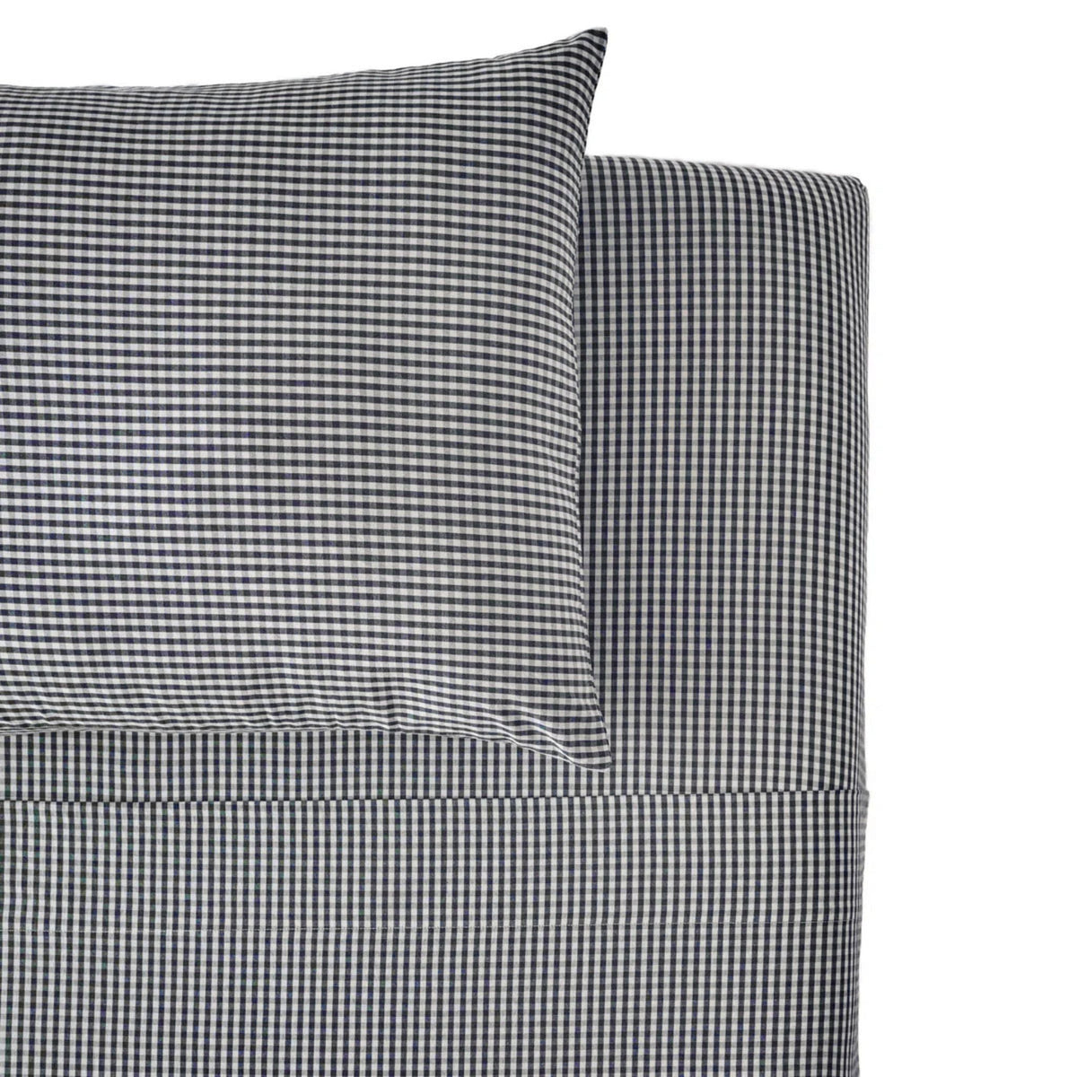 kids gingham kids bedding sheet set indigo in blues pattern