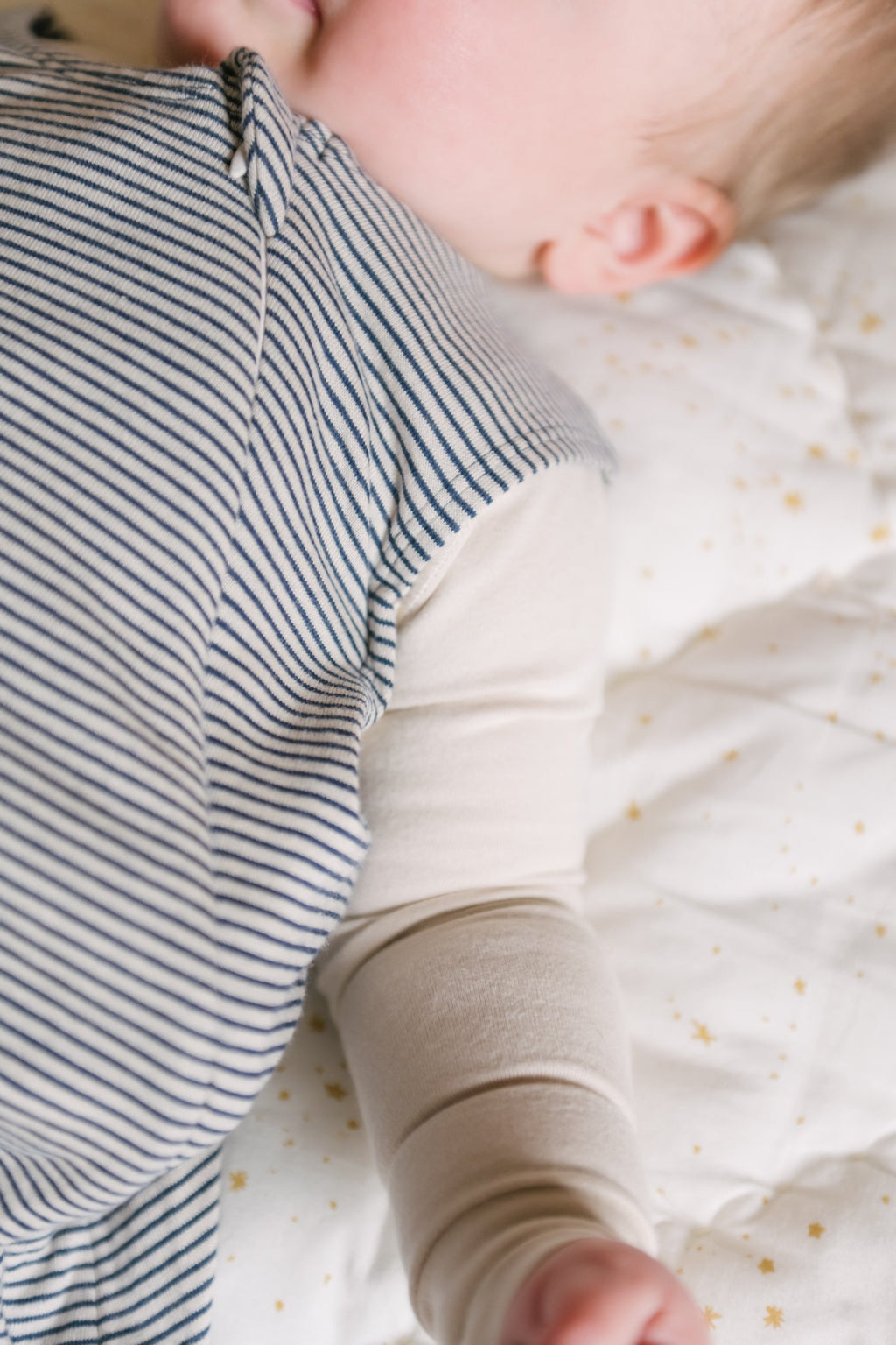 sailor stripe front zipper 1.0 tog sleep bag ink
