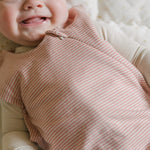 Sailor Stripe Front Zipper 1.0 TOG Sleep Bag - Tea Rose