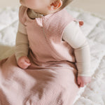 Sailor Stripe Front Zipper 1.0 TOG Sleep Bag - Tea Rose