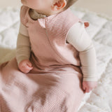 Sailor Stripe Front Zipper 1.0 TOG Sleep Bag - Tea Rose